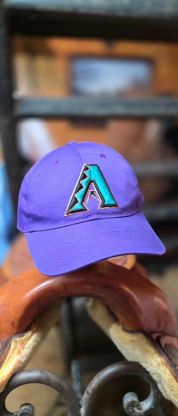 Vintage Arizona Diamondbacks MLB Strapback Hat - Purple Teal 90s Inaugural Logo
